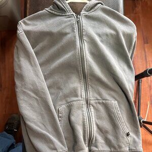 Full-Zip Hoodie Art Class XL (14) Heather Grey Fleece Lined Kangaroo Pockets